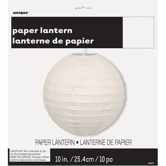 Round White Paper Lantern